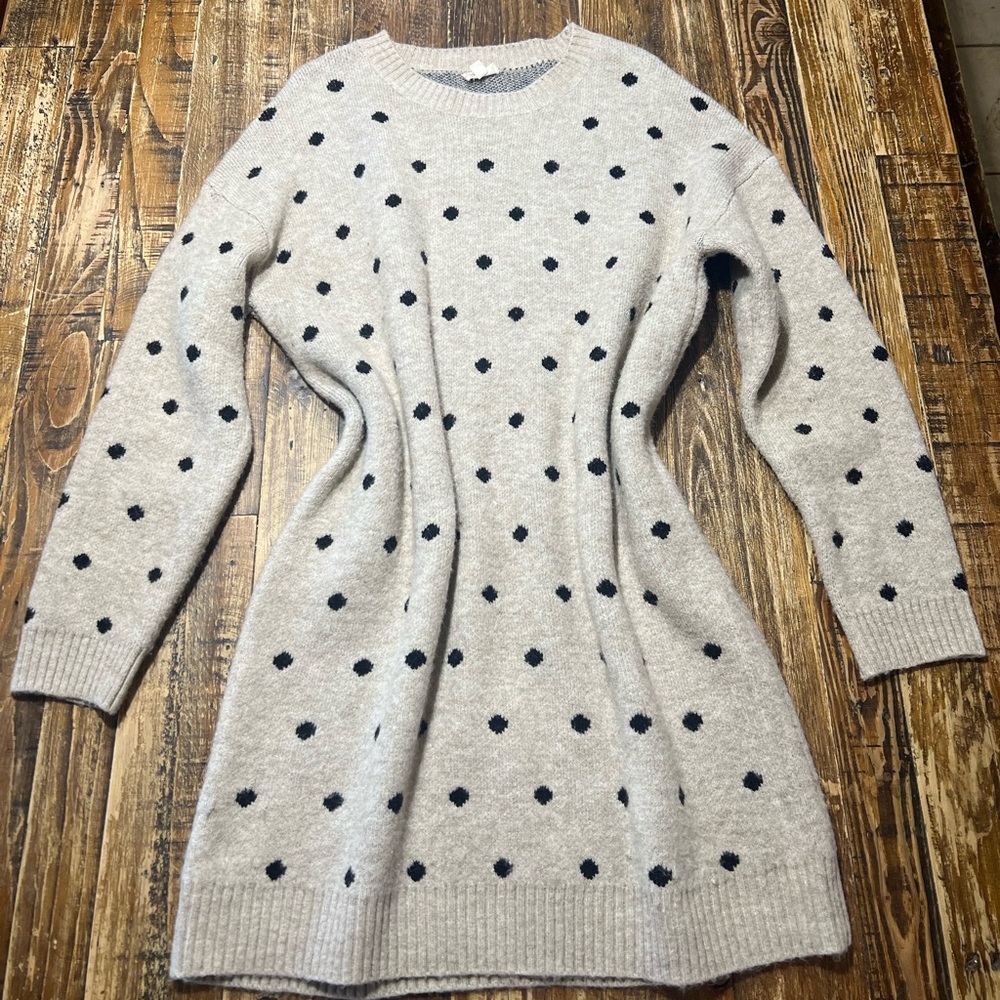 Polka Dot Sweater Dress
